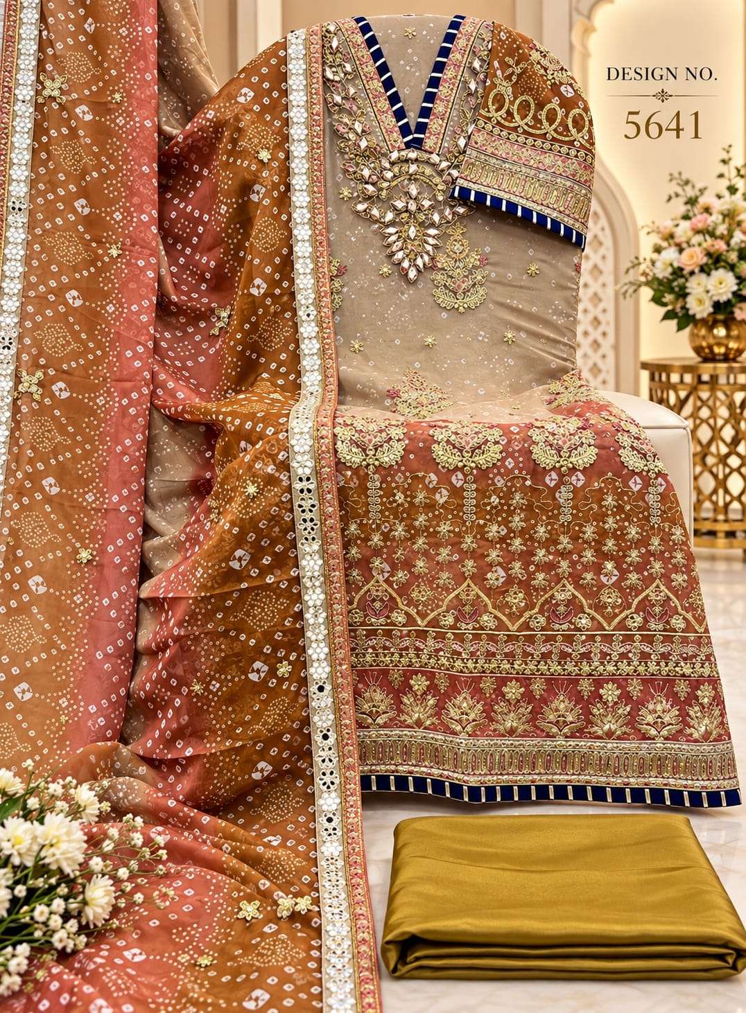 SHREE FABS SF 5641 COLOR CHIFFON KHATLI MULTI WORK SALWAR SUIT FOR LADIES WHOLESALER